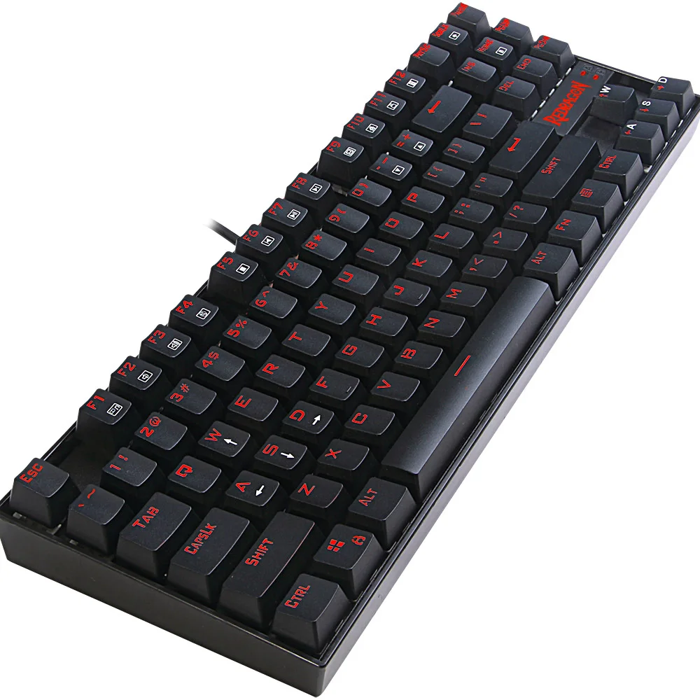Игровая механическая клавиатура Redragon K552 TKL светодиодная красная подсветка синие