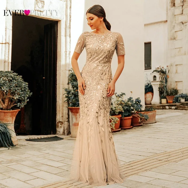 Robe De Soiree Ever красивые сексуальные вечерние платья Русалка Длинные блестящие драпировки, тюль, вечерние платья элегантные женские вечерние платья