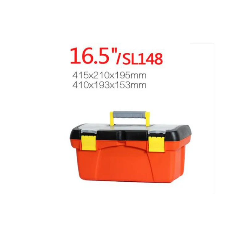 16.5inch Портативный Toolbox Пластик электрика коробка утолщаются оборудования Чехол для хранения многофункциональный инструмент Box бытового обслуживания Запчасти коробка - Цвет: 16.5inch