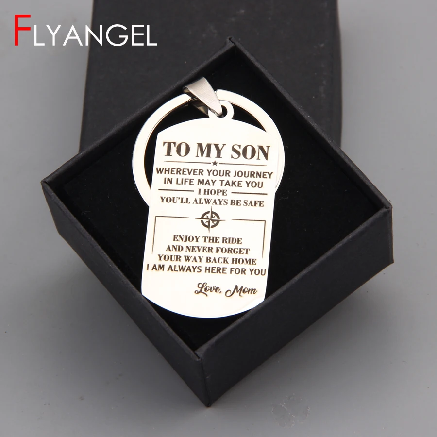 FLYANGEL ювелирные изделия для моего сына всегда быть безопасной брелок