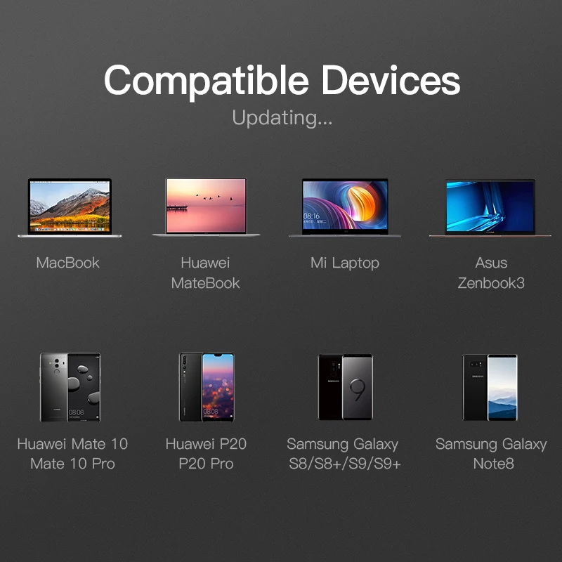 Адаптер Vention USB C на VGA конвертер 3 1 концентратор 0 для MacBook Samsung Galaxy S8/S9 Huawei P20
