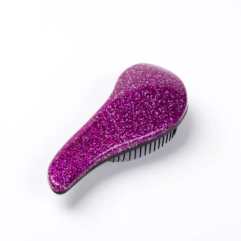 glitter purple OYAKOM, волшебная ручка, расческа для распутывания волос, для душа, салонная щетка для волос, инструмент для укладки, лидер продаж, профессиональная расческа для волос - Цвет: glitter purple