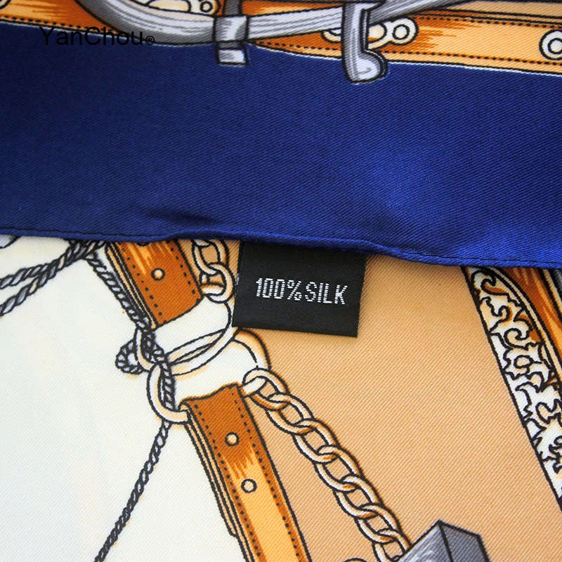 2019 квадратных шелковый шейный шарф роскошные печати шейные платки для женский