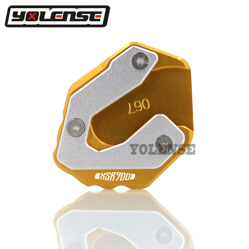 Gold-XSR900 Для YAMAHA MT-09 MT 09 MT09 Tracer 900 XSR900 XSR 900- мотоцикл Kickstand подножка боковая подставка удлинитель увеличенная пластина - Цвет: Gold-XSR900