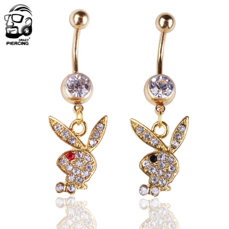 Кольцо для пирсинга пупка с кристаллами из нержавеющей стали 316L|body piercing jewelry|piercing