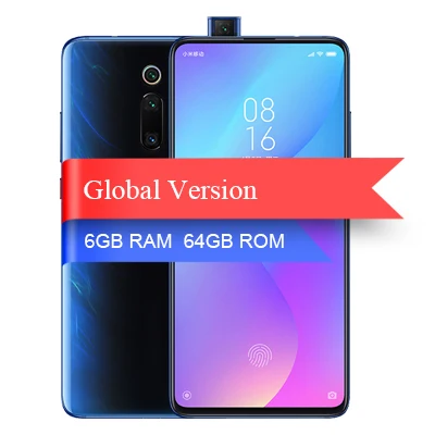 Синий Глобальная версия Xiaomi Mi9T Mi 9 T Mi 9 T 6G 64G Восьмиядерный мобильный телефон Snapdragon 730, 8-мегапиксельная Тройная камера заднего вида, всплывающая фронтальная камера - Цвет: Синий