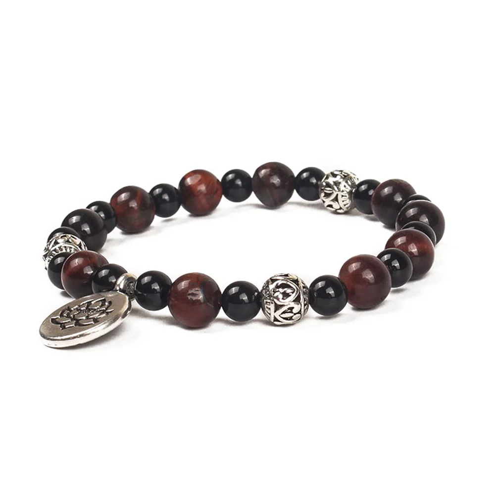 Balibali Natural Stone Beads Alloy Pendant Handmade Elastic Buddhist Bracelet &amp Bangles Trendy Charm Friendship Gift | Украшения и