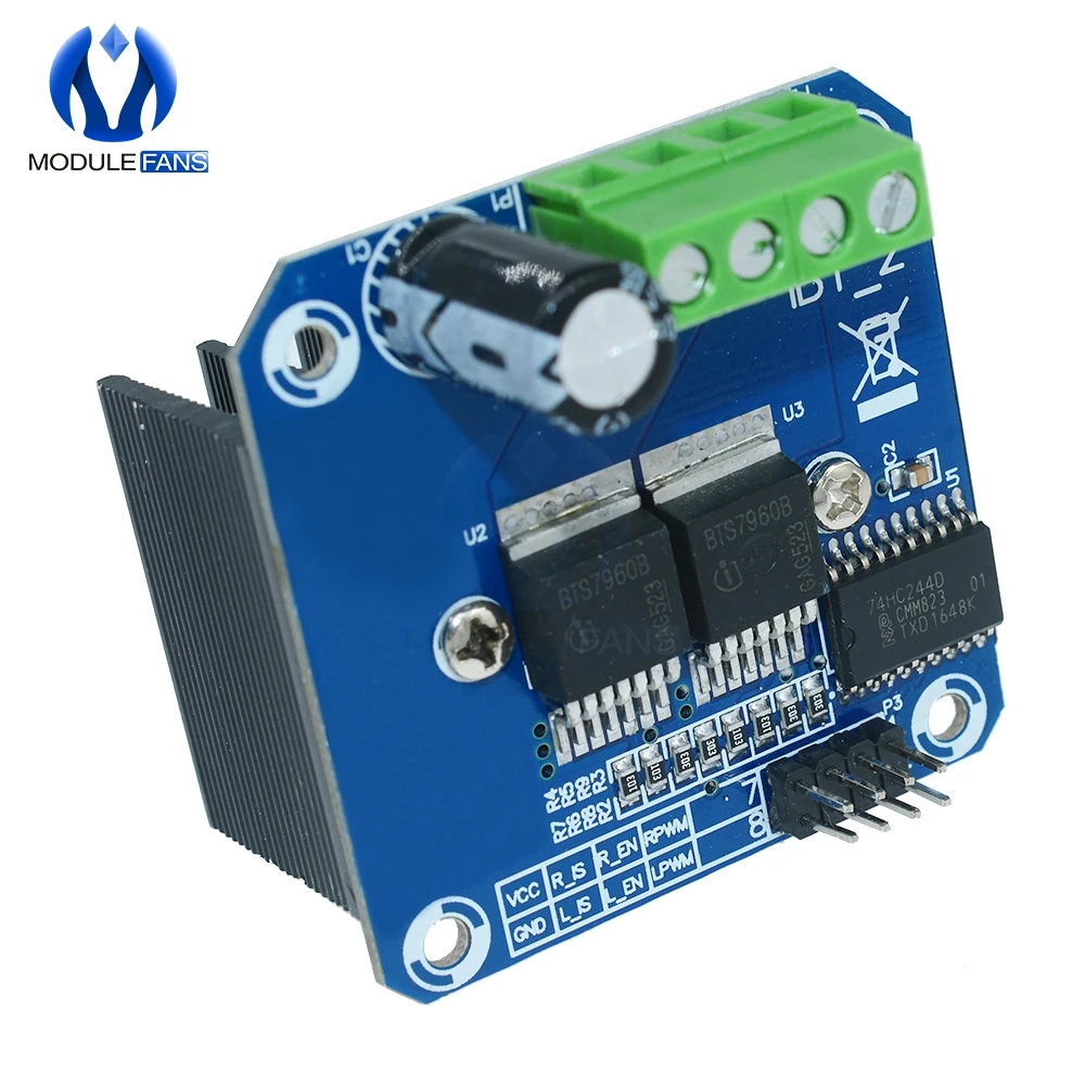 Модуль драйвера шагового двигателя BTS7960 B BTS7960B DC 43A H образный модуль ШИМ для Arduino