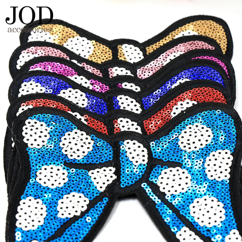 JOD вышитые бусины с пайетками тканевые нашивки железные накладки бантиком