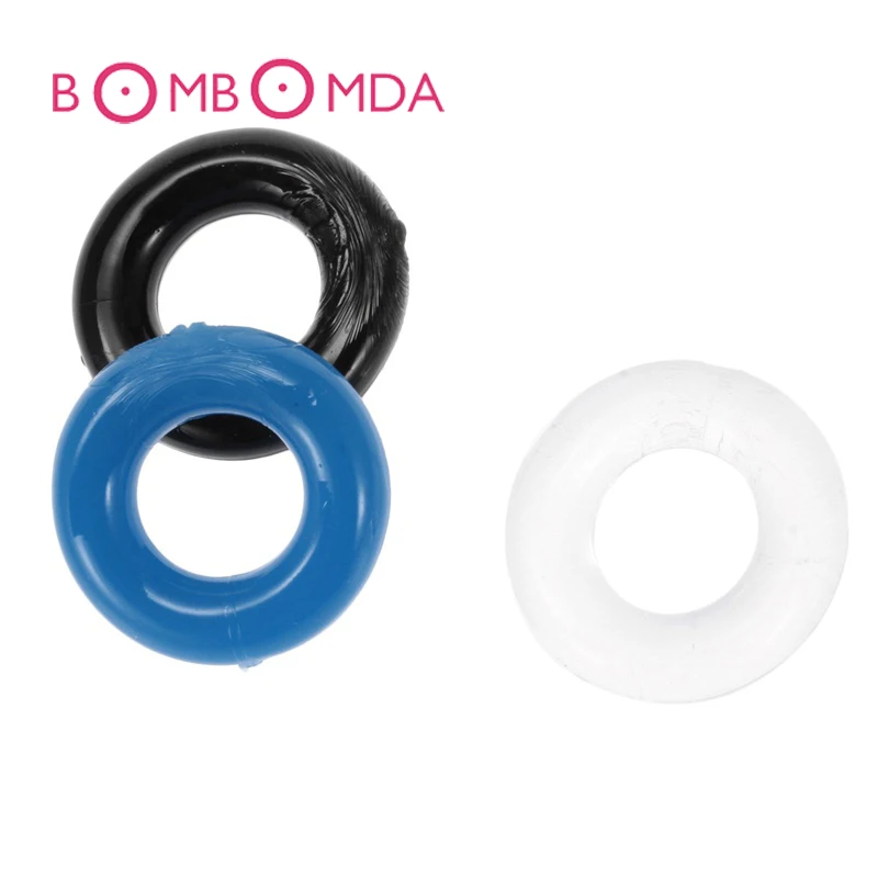 Силиконовое кольцо на пенис для задержки эякуляции 3 шт./лот цвета эластичное