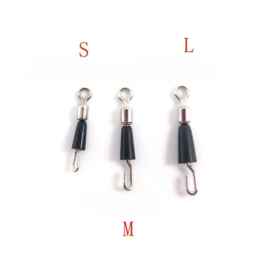 25/50 шт./партия быстросменный шарнирный зажим для рыболовной лески с резиновым