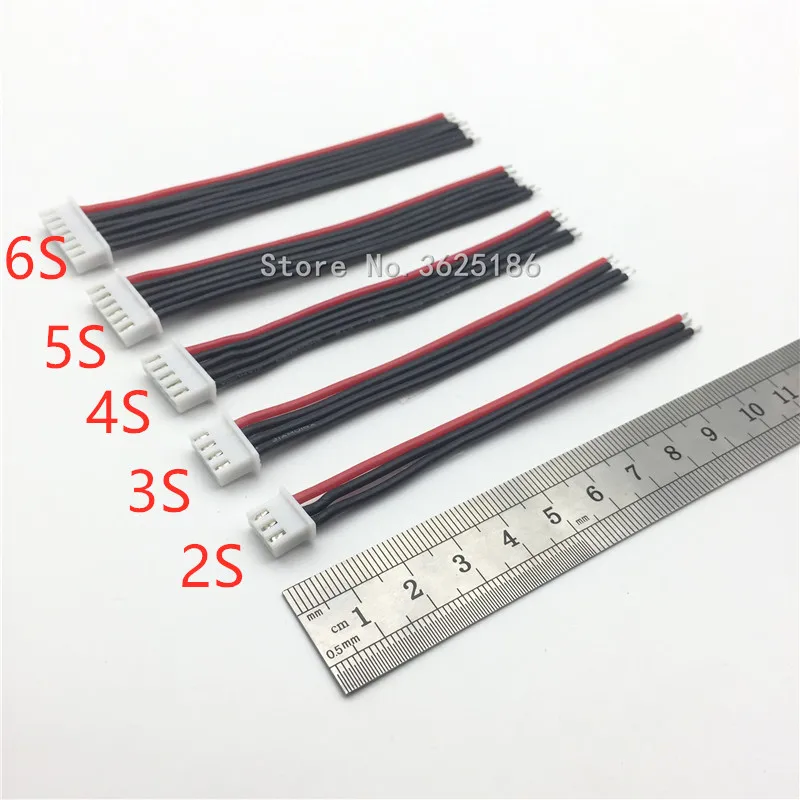 

5Pcs / a lot 100mm 2s 3s 4s 5s 6s LiPo Battery Balance Charger Plug Line/Wire/Connector 22AWG 10cm JST-XH Balancer cable