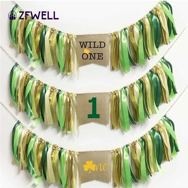 ZFWELL. Детские украшения для вечеринки льняные с цветами джутовые винтажные