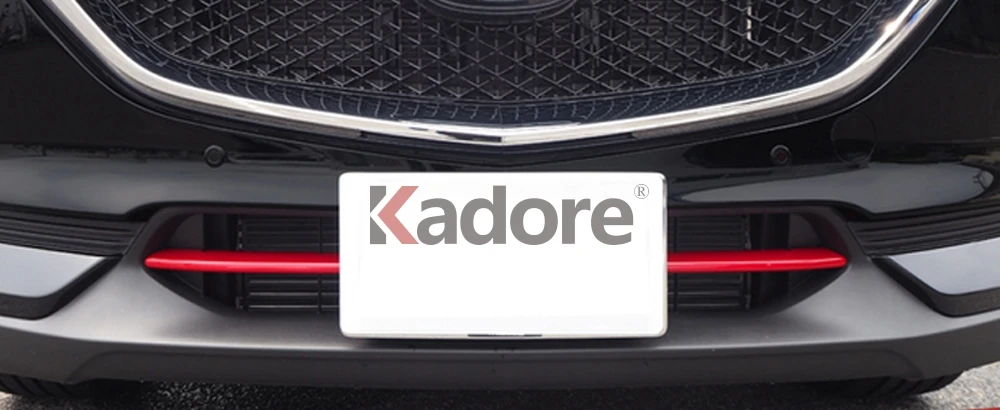 Для Mazda CX-5 CX5 KF красный ABS Хром Передняя решетка бампер накладка вставка капот гарнир автомобильные аксессуары
