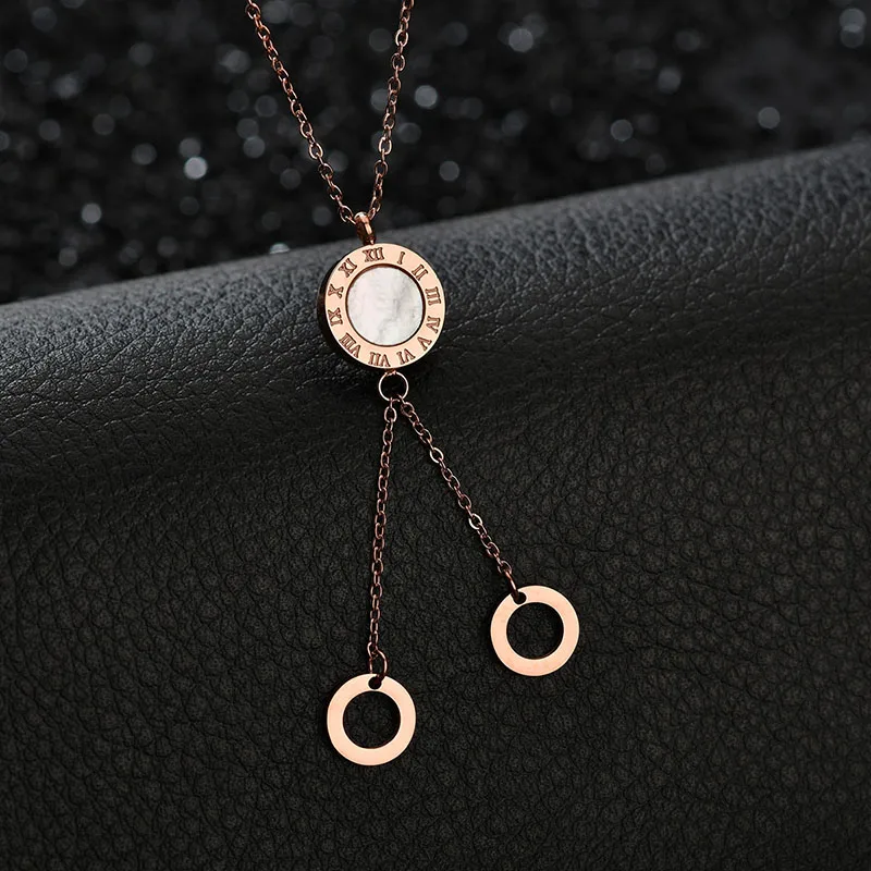 ELSEMODE женское модное ожерелье чокер из нержавеющей стали с римскими