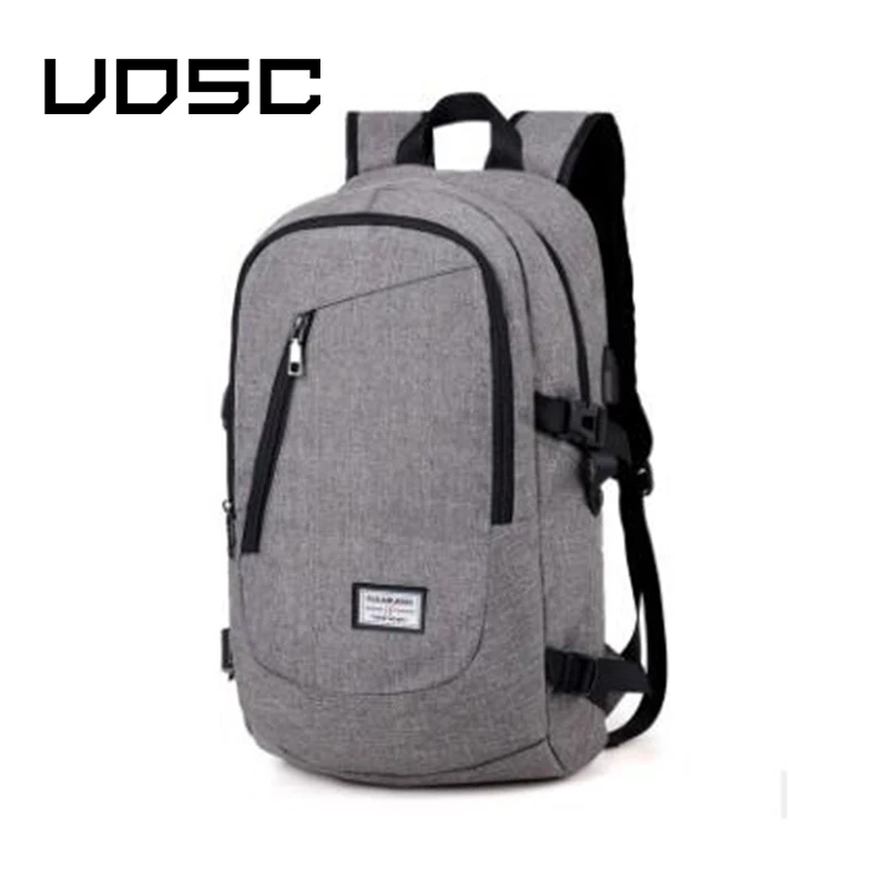 UOSC, модный мужской рюкзак для ноутбука, Usb зарядка, рюкзаки для компьютера, повседневные стильные сумки, большой мужской бизнес рюкзак для путешествий