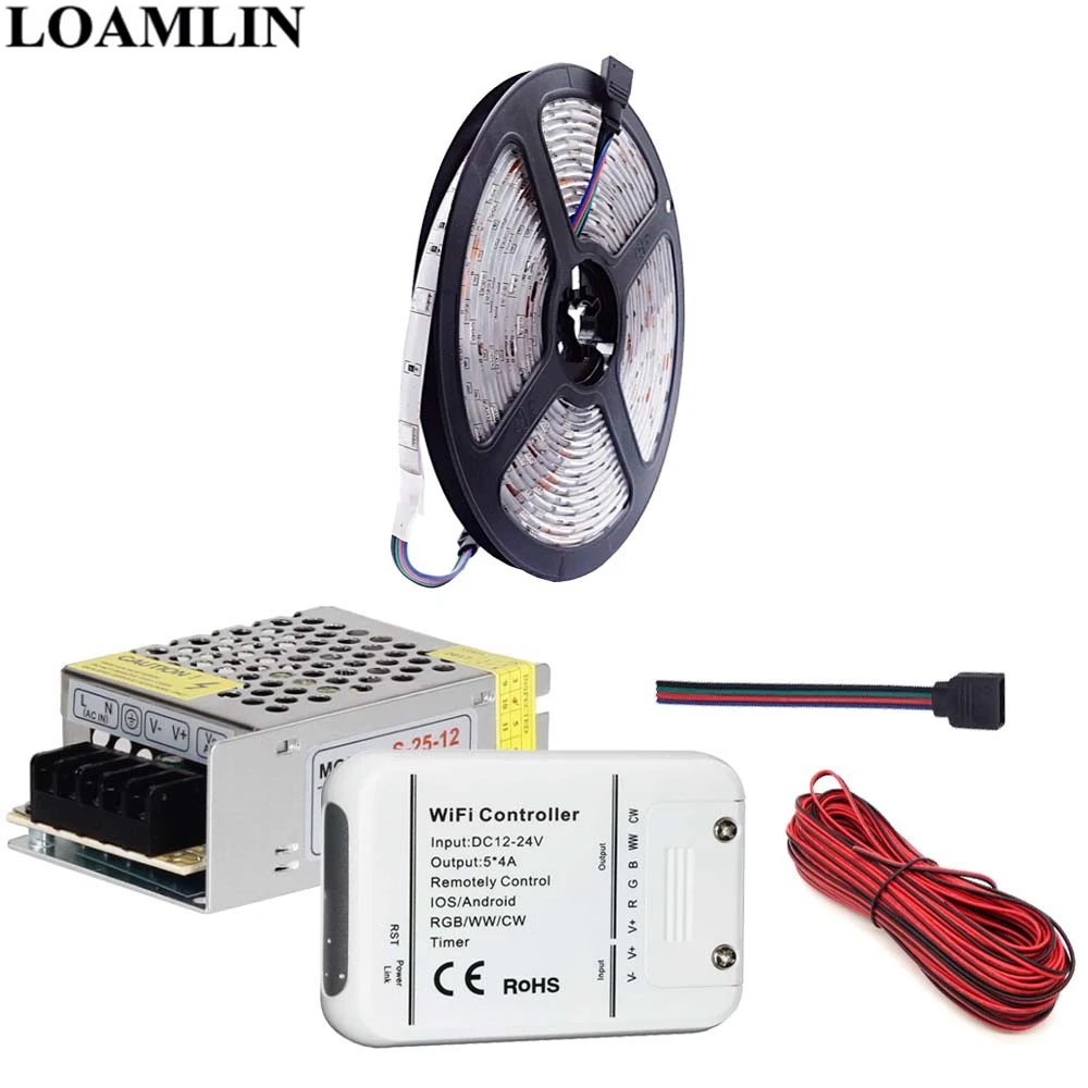 5050SMD RGB Светодиодная лента гибкий свет 30 светодиодов/м Magic Home WIFI 5 канальный Led