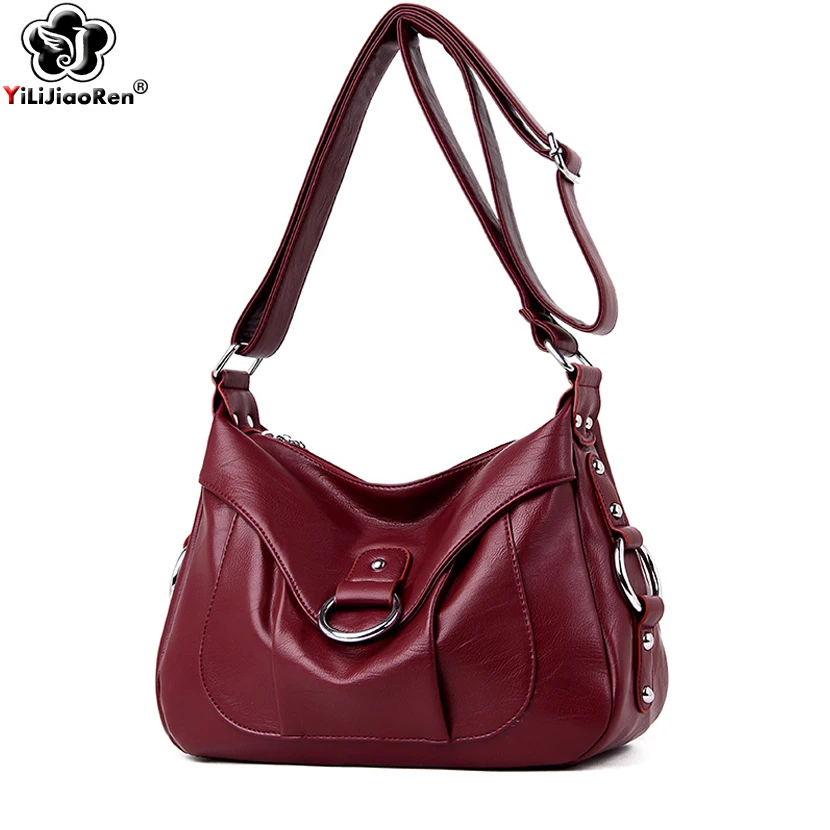 Сумка через плечо женская кожаная вместительная 2019 | Багаж и сумки