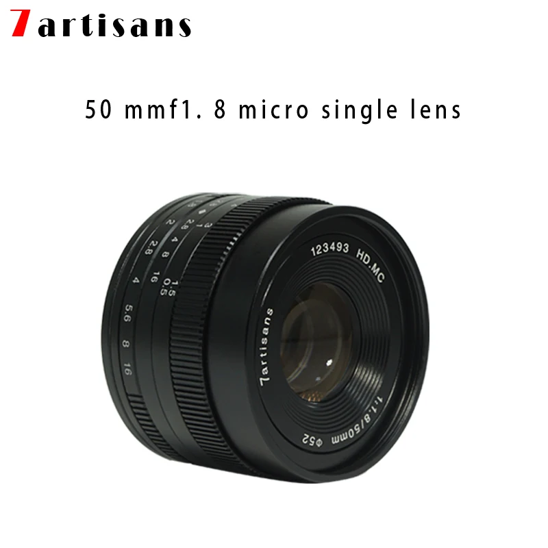 Объектив 7artisans с ручной фокусировкой микро-камера большой диафрагмой f1.8 50 мм