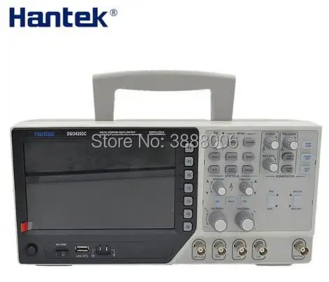 Оригинальный двухканальный цифровой осциллограф Hantek DSO4202C 200 МГц 40K 1GS/s 1 канальный