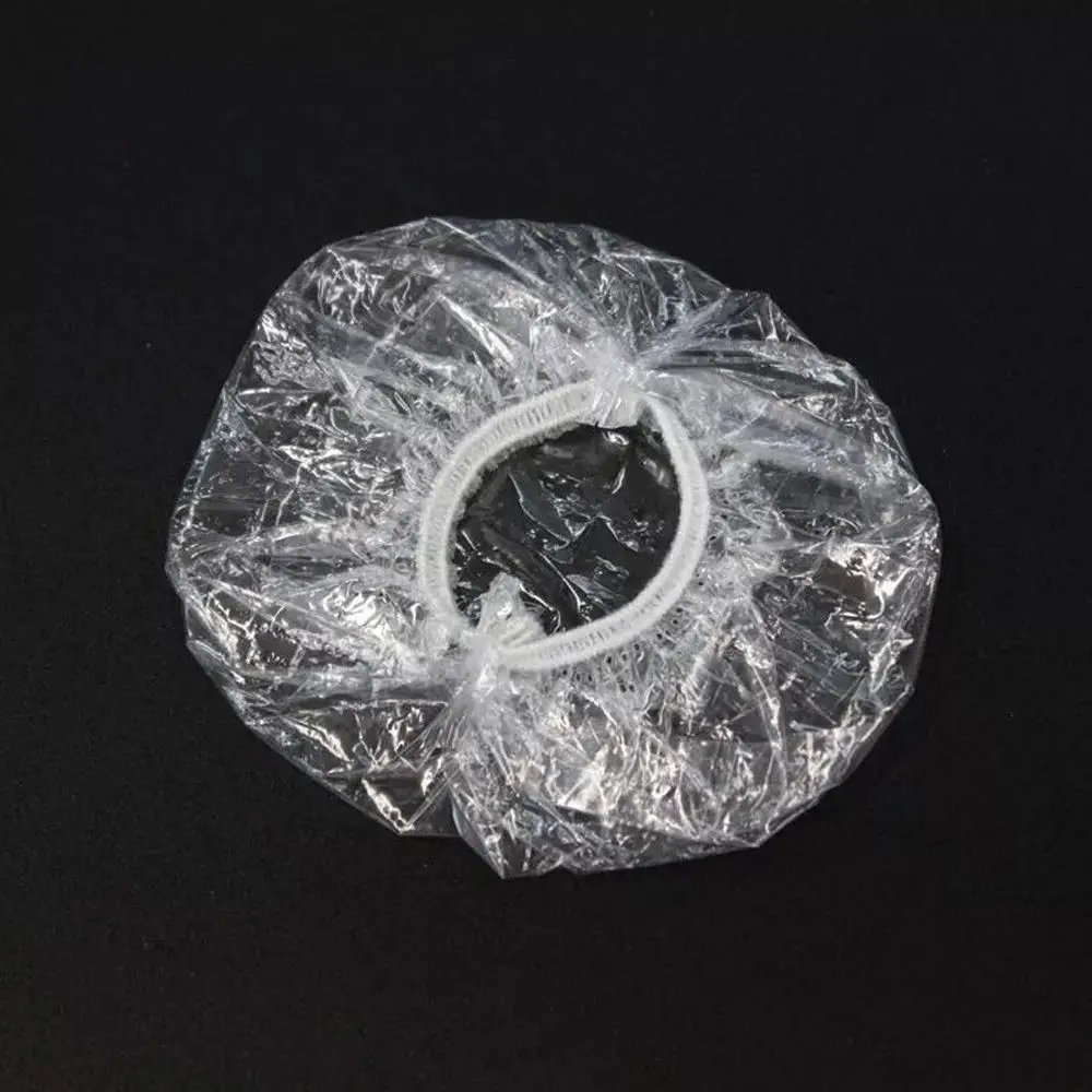 Одноразовые 100 шт прозрачные наушники для душа Водонепроницаемый окрашивание