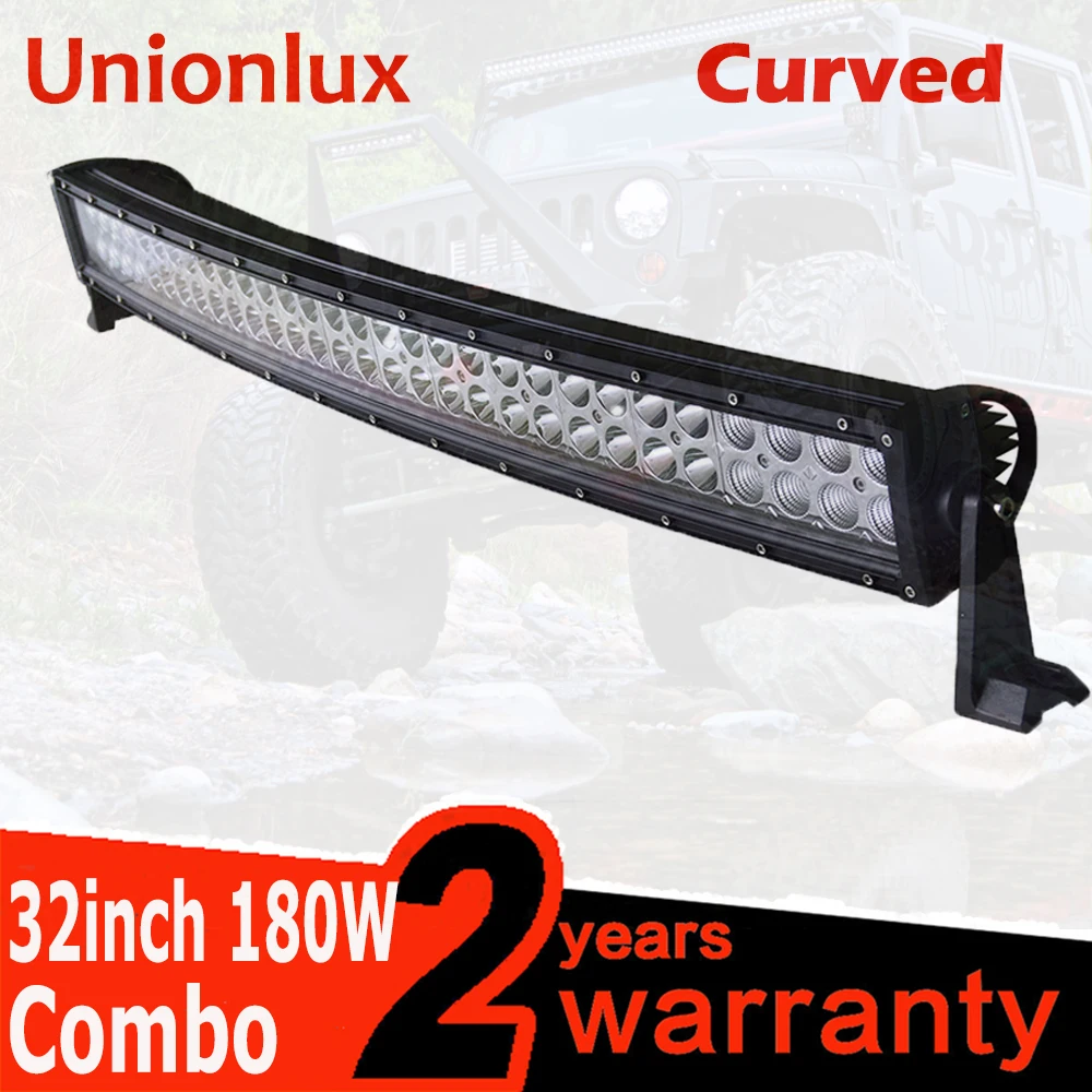Изогнусветодиодный светодиодсветильник световая балка 32 дюйма combo IP67