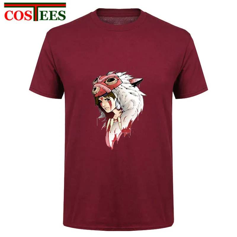 Мужская футболка с изображением волка из японского аниме героев мультфильма