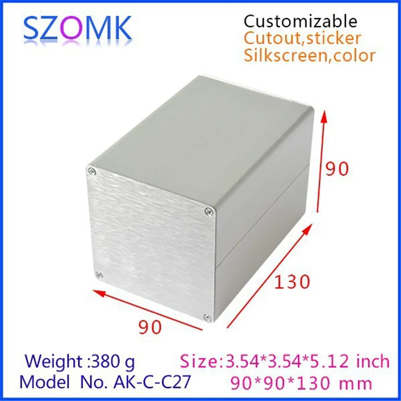 Анодированный Алюминиевый Электрический экструзионный корпус szomk 4 шт. 90*90*130 мм