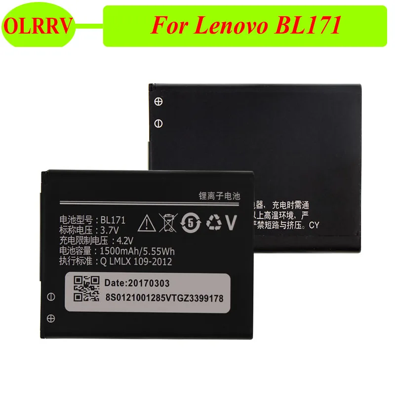 OLRRY 1500mAh BL171 Для Lenovo A356 A368 A390 A376 A370E A500 A60 A65 A319 сменные батареи батарея для смартфона