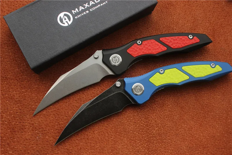 Высокое качество, Maxace красный/желтый/синий queen складной нож, алюминий, G-10 инкрустация(" Stonewash), Открытый Кемпинг Охота ручные инструменты