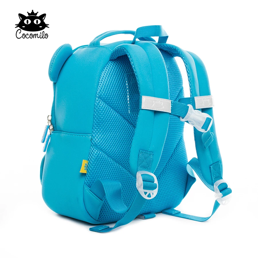 Quality Waterproof 3D Bear Anti-lost School Bag Sky Blue Baby Backpack Zoo Animal Toddler Bag Boys Little Kids Kindergarten Bag