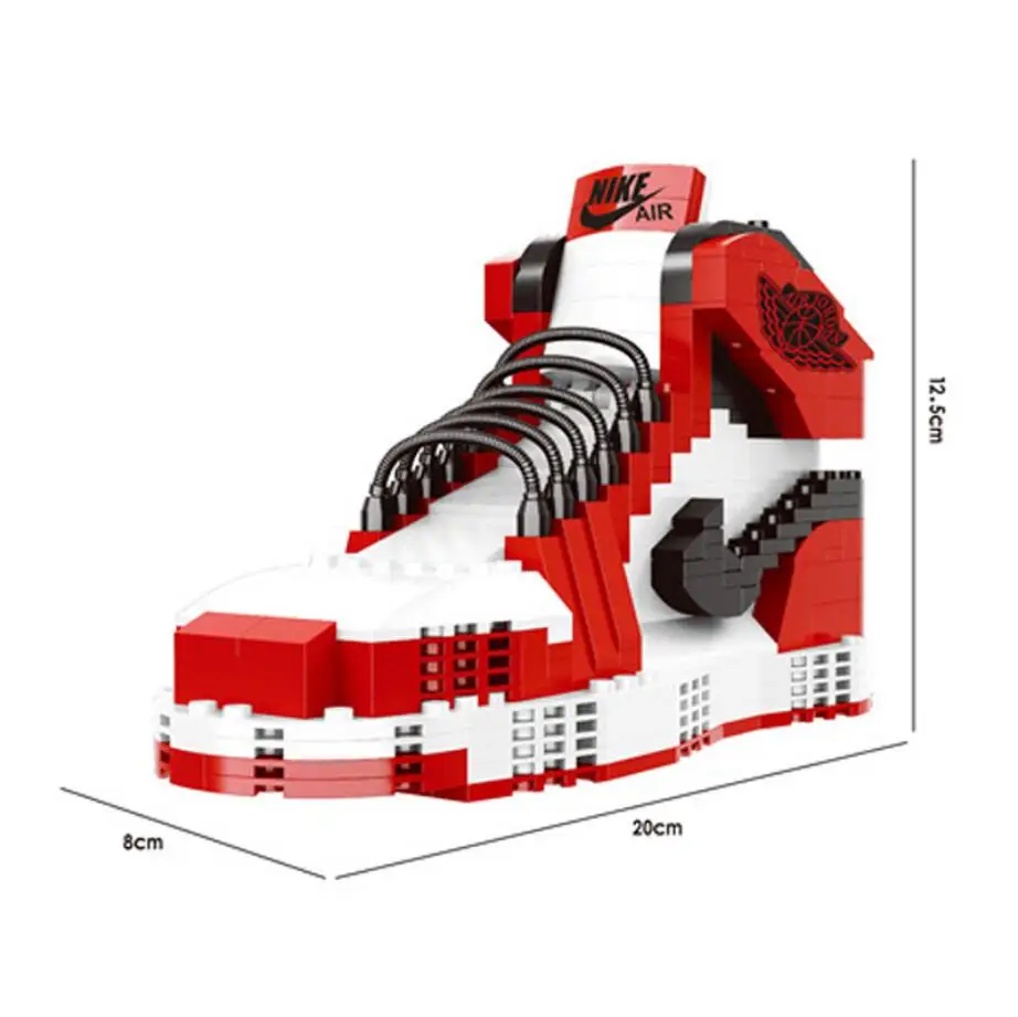 Популярная спортивная баскетбольная обувь от известного бренда aj1 moc строительный блок Chicago assemable bricks модель aj Коллекция игрушек для подарков - Цвет: 2