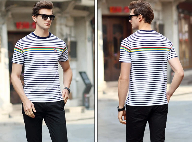 Marque De Mode Raye Hommes Polo Chemise A Manches Courtes Polo Shirt Hommes Dete Chemise повседневные топы рубашки мужские Vetements