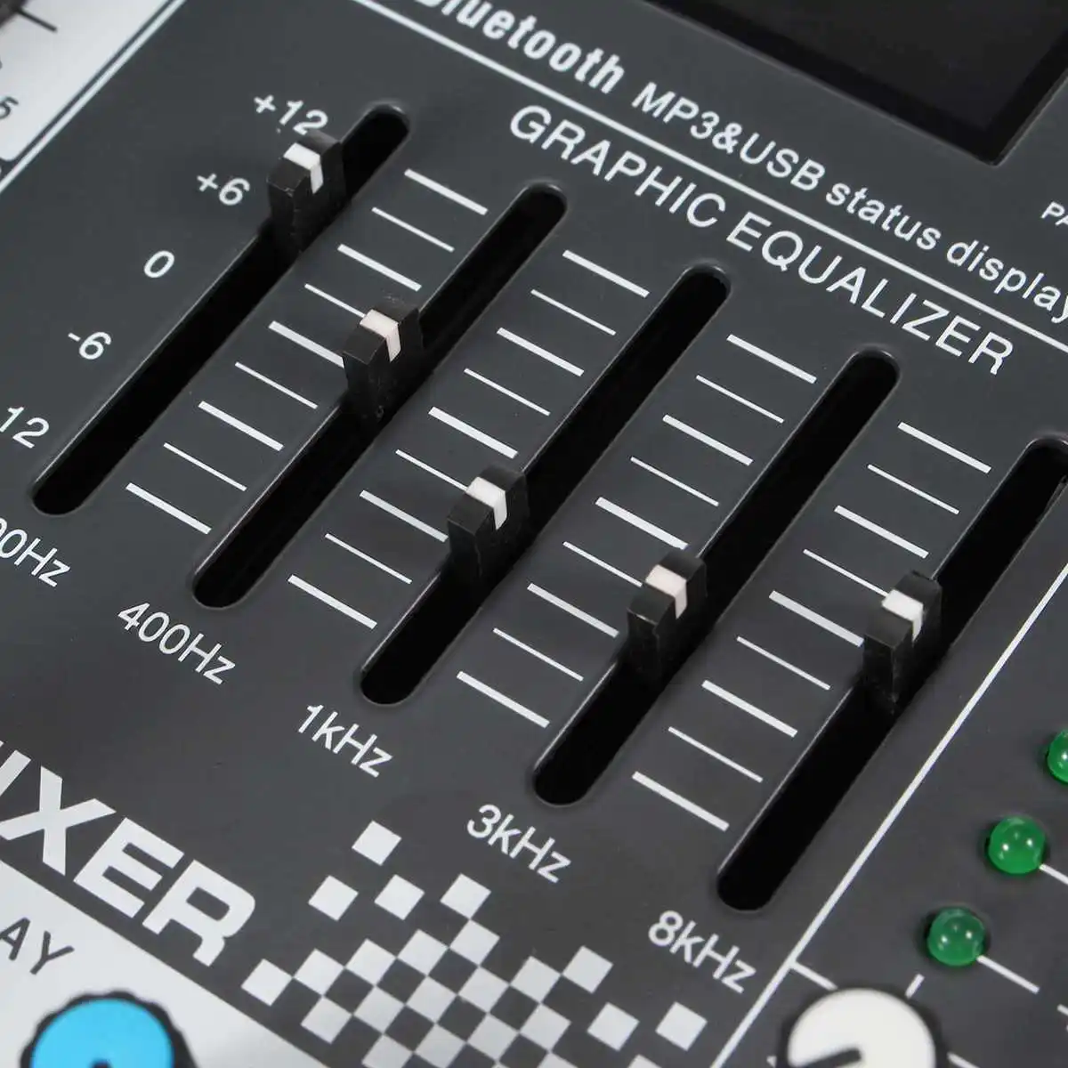 Faine 4 канала беспроводной bluetooth DJ аудио микшер контроллер DJ микшерный пульт музыка с USB светодиодный металлический экран профессиональный