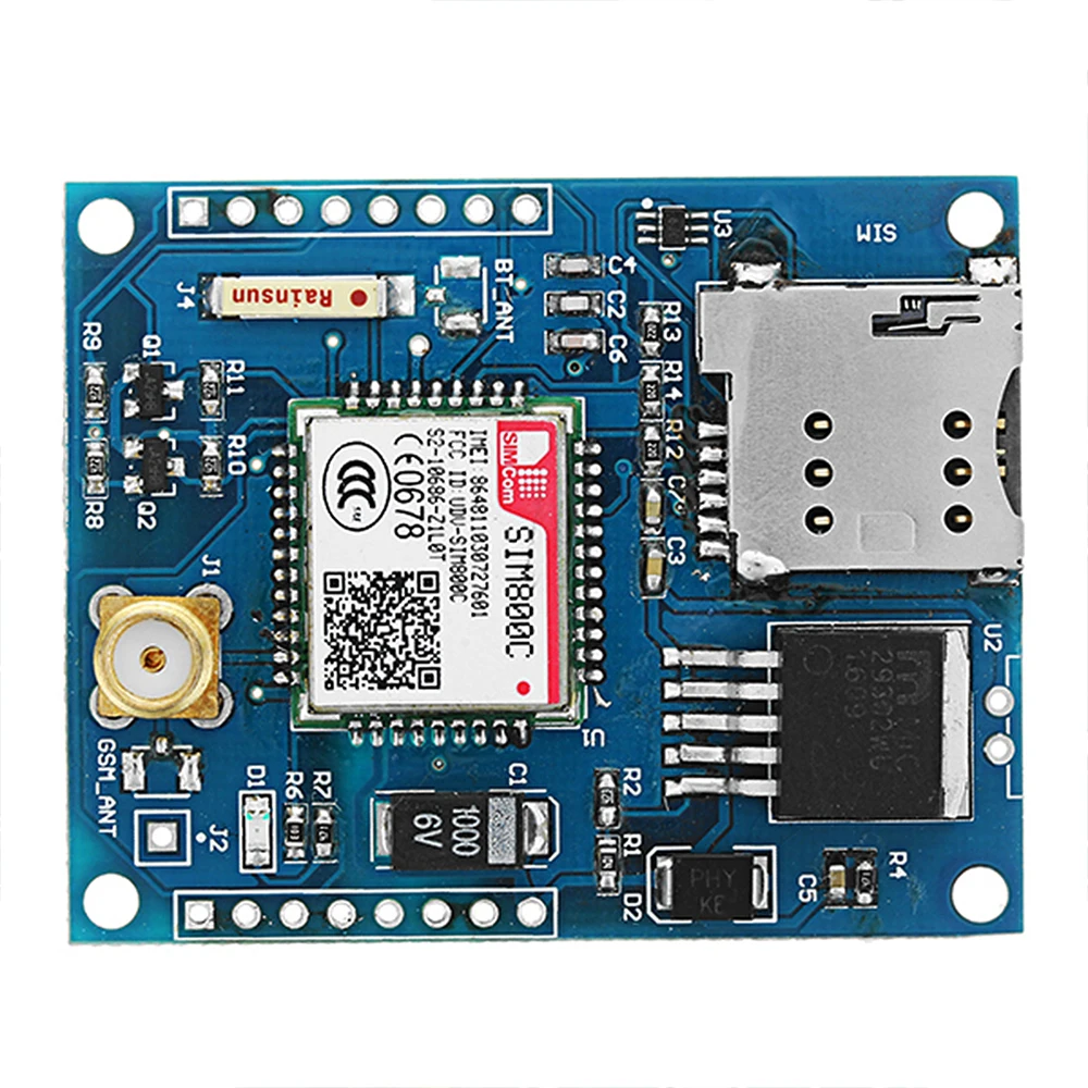 С клеевой палкой SIM800C макетная плата GSM GPRS модуль Поддержка сообщений bluetooth TTS DTMF