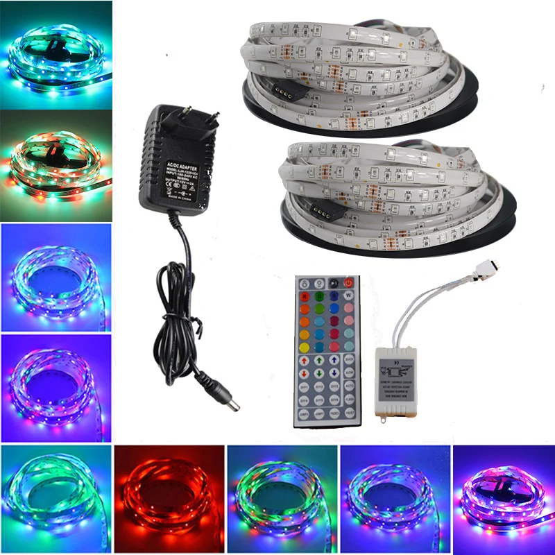 Фото Лента светодиодная RGB SMD 2835, 12 в пост. Тока, с пультом ДУ №2