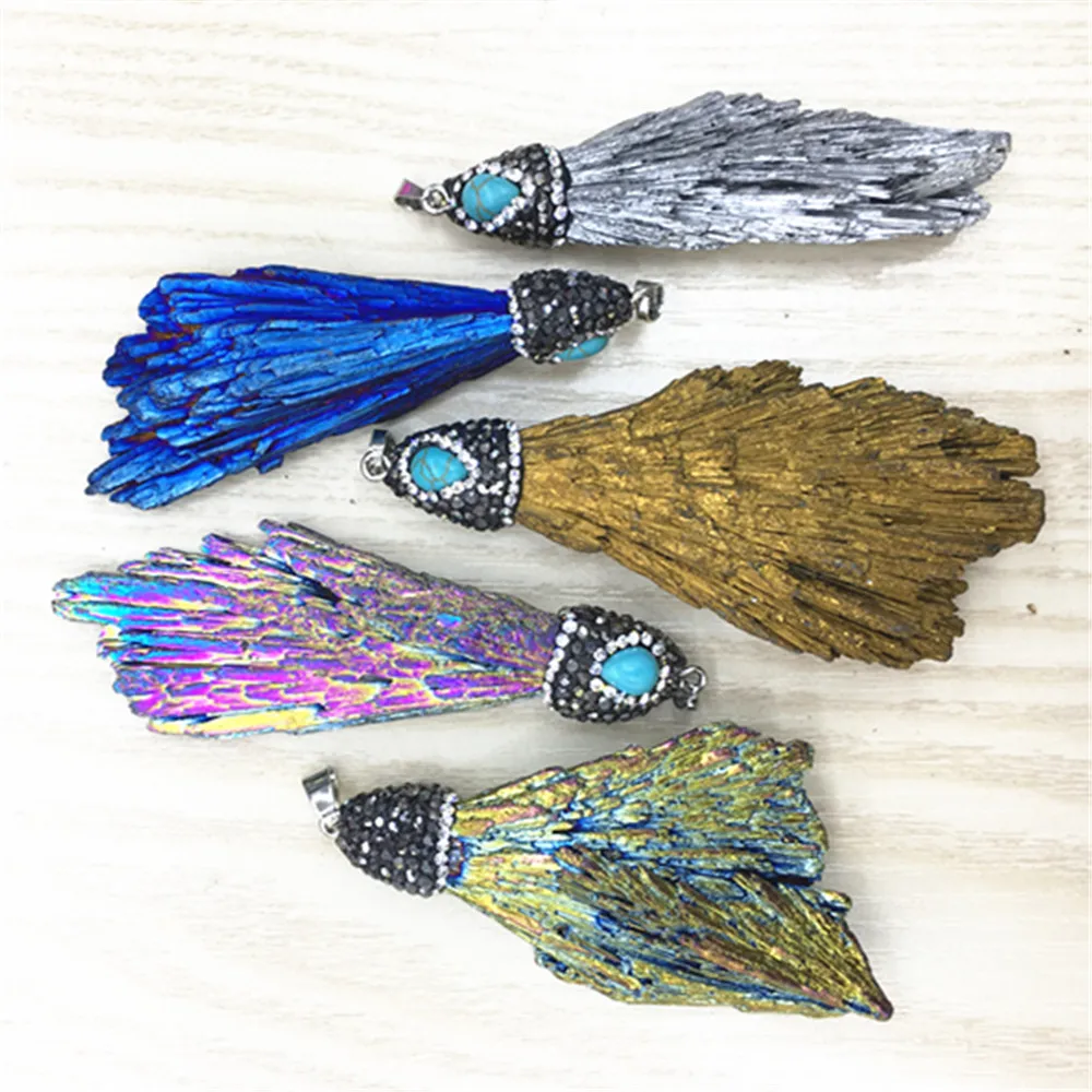 Газель разных цветов 5 шт. друза необработанный Титан радужного цвета