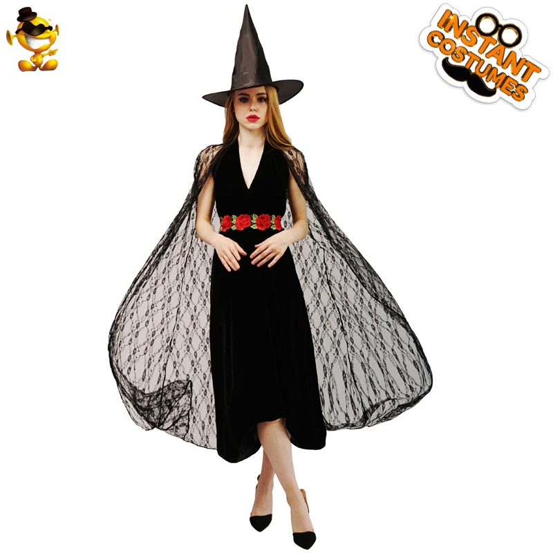 DSPLAY роскошный женский костюм ведьмы на Хэллоуин новый дизайн модный Косплей