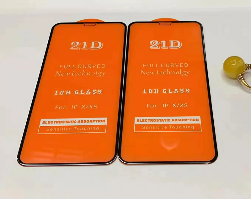 50 шт. 21D полный клей покрытие из закаленного стекла для iPhone 11 Pro Max XS XR X 8 7 6 6S Plus Закаленное Защитная пленка для экрана