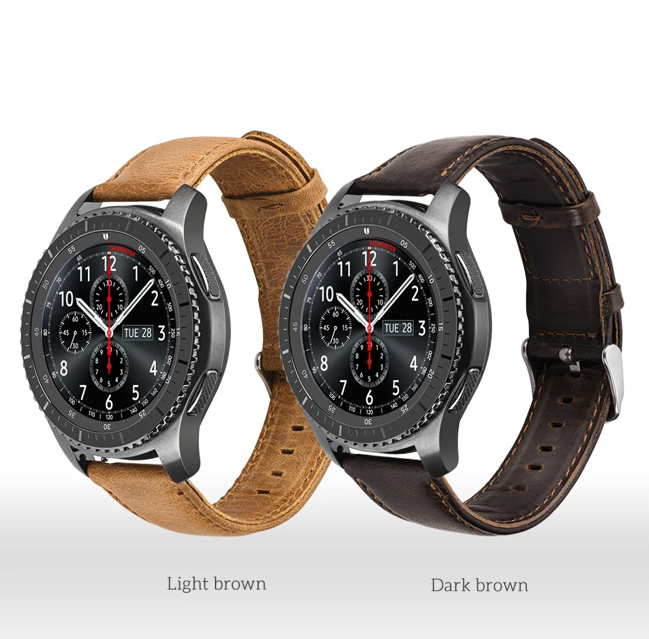HOCO Quick Release Watch Band 22 мм ремешок из натуральной кожи для samsung gear S3 Classic Frontier Galaxy Watch 46 мм Смарт-часы
