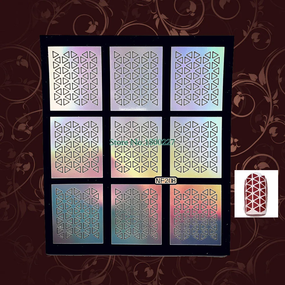 Узор розы полый шаблон для дизайна ногтей Фольга УФ-Гель-лак изображение