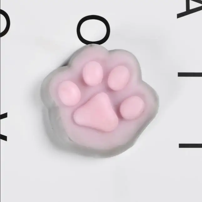 Cat footprints Мини Изменение цвета мягкий милый кот Антистресс мяч выжать Моти рост Abreact мягкий липкий снятие стресса забавная Подарочная игрушка - Цвет: Cat footprints