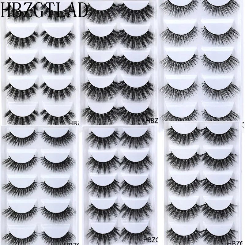 Новинка 5 пар норковые ресницы натуральные длинные накладные 3d 1 коробка для