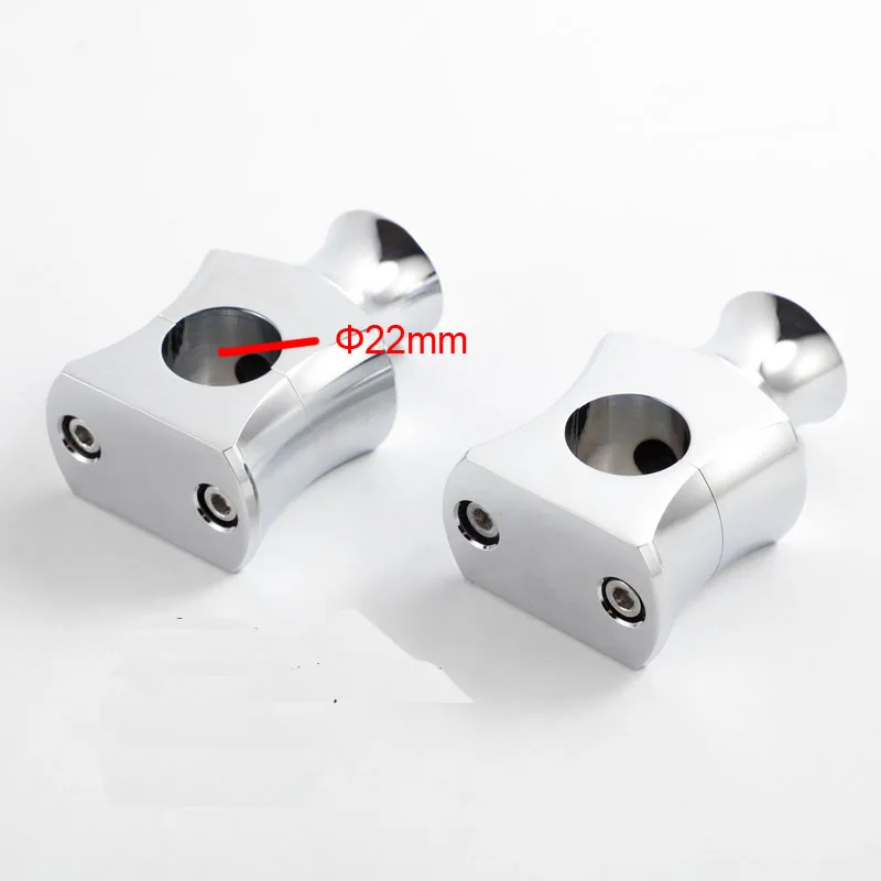 22mm-Chrome Rise " прямой Руль Riser Ogee стиль Крепление зажим регулятор для 22 мм 25 мм 7/8" " Руль Универсальный - Цвет: 22mm-Chrome