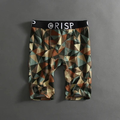 camouflage Трусы боксеры с принтом, мужские трусы, дышащее хлопковое длинное Мужское нижнее белье, фирменные боксеры, мужское нижнее белье, удлиненные шорты - Цвет: camouflage