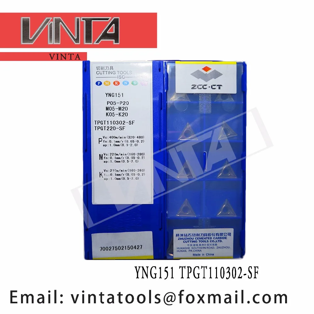 

high quality 10pcs/lots YNG151 TPGT110302-SF cnc carbide turning inserts