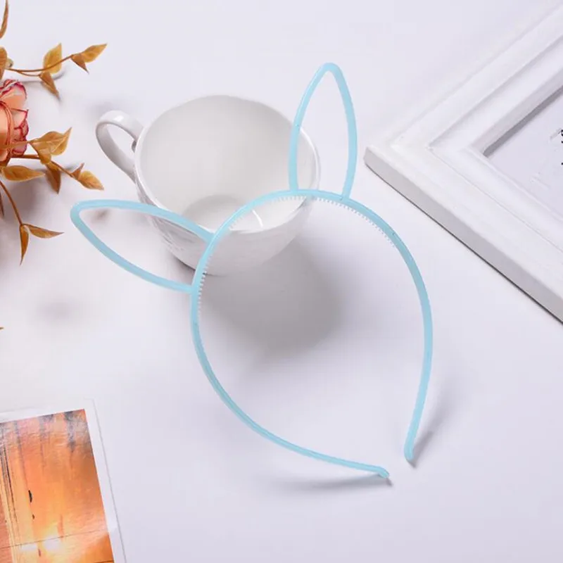 

New Princess Noctilucence Candy Color Luminous Crown Headband Kids Girls Bunny Ears Hairbands Halloween Party Favor Wedding
