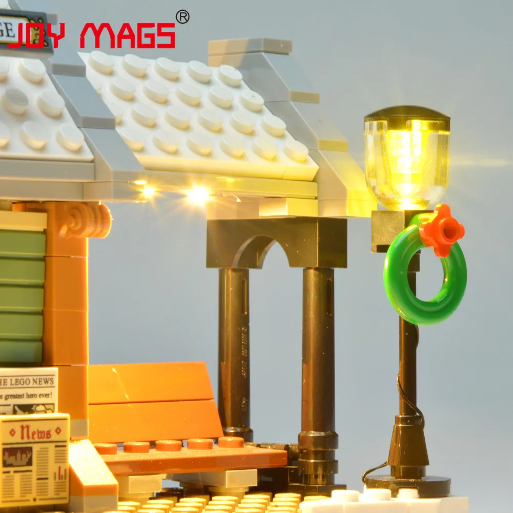 JOY MAGS светодиодный светильник для 10259 Creator Expert зимняя деревенская станция светильник ing набор совместим с моделью 36011 модель без блоков
