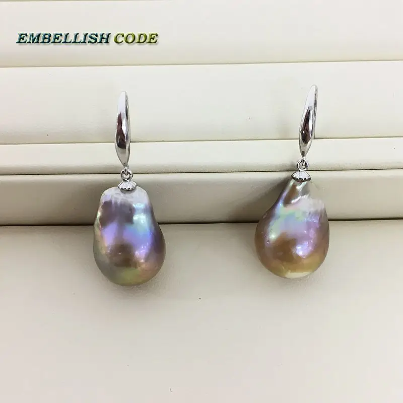 Серьги-гвоздики с натуральным жемчугом большого размера | Украшения и аксессуары