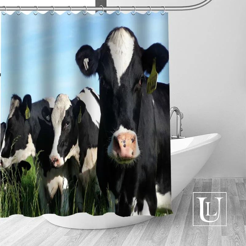 

Cows Animals Shower Curtains Custom Design Creative Shower Curtain Bathroom Waterproof Polyester Fabric